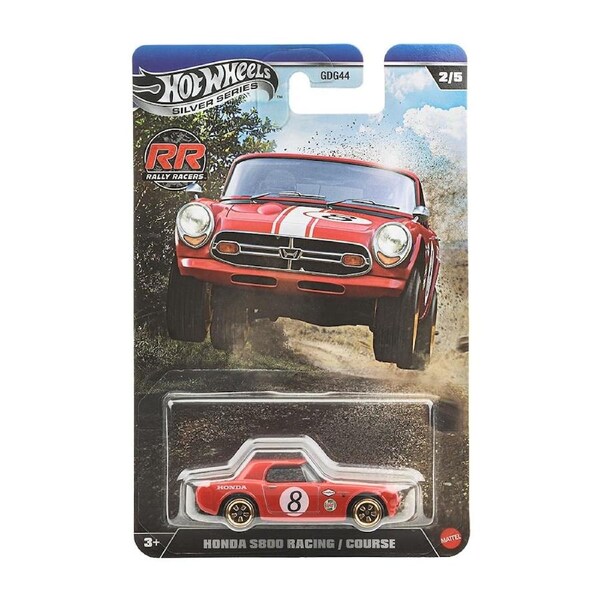 Hot Wheels Silver Series Rally Racers Honda S800 Racing Diecast Vehicle