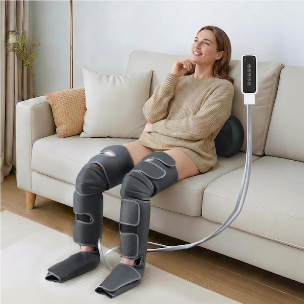 Livemor Leg Foot Massager Air Compression With Back Neck Massager Heat