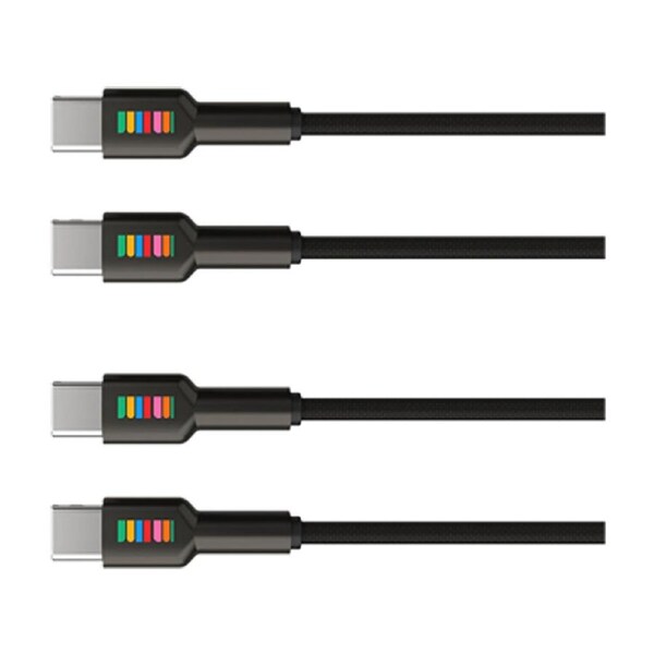 2PK Dull Co. USB-C to Braided Charging Cable W/ Premium Metal Connectors 2m