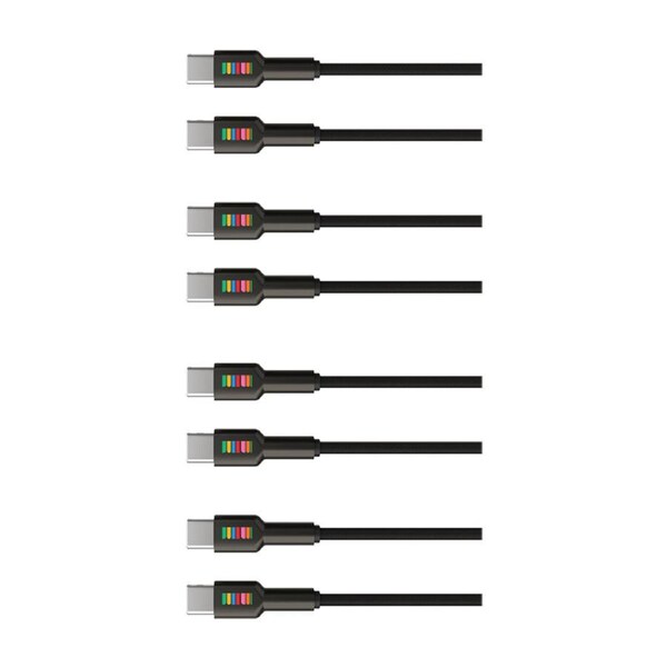 4PK Dull Co. USB-C to Braided Charging Cable W/ Premium Metal Connectors 2m