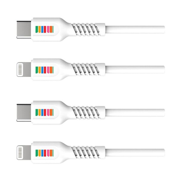2PK Dull Co. USB-C to MFi Certified Lightning Charging Cable Apple Compatible 1m