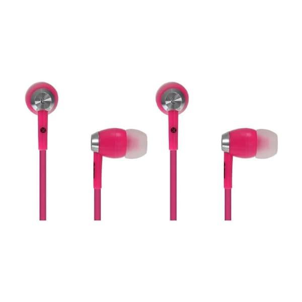 2PK Moki Lightweight 3.5mm Wired Hyperbuds Earphones 95dB 120cm Pink