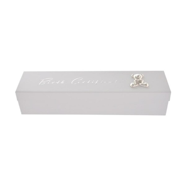 Gibson Gifts Birth Certificate Elegant Box Memory Keepsake White