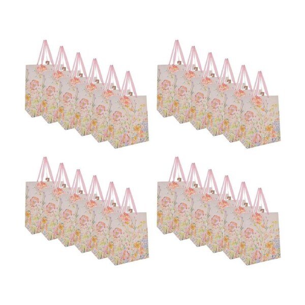 24PK Gibson Gifts Saffron Gift Bag Large Party Supply Floral Theme