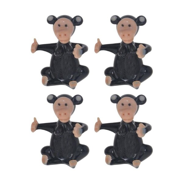 4PK Gibson Gifts Artisan Glass Monkey Home Decoration Sculptures/Figurines