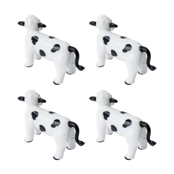 4PK Gibson Gifts Artisan Glass Cow Home Decoration Sculptures/Figurines