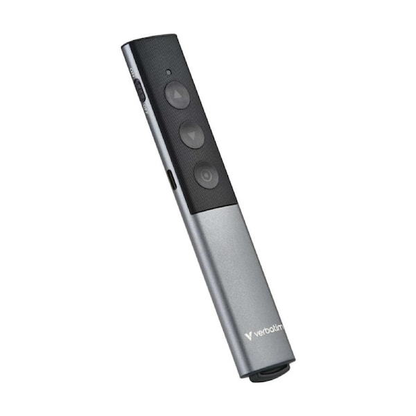 Verbatim Wireless Presenter Laser W/ USB-A & USB-C Receiver Aluminium Alloy