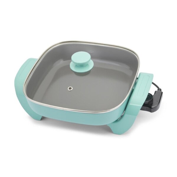 GreenLife 4.7L Electric Frypan Cooking Appliance 39.9x31.1x18.1cm Turquoise