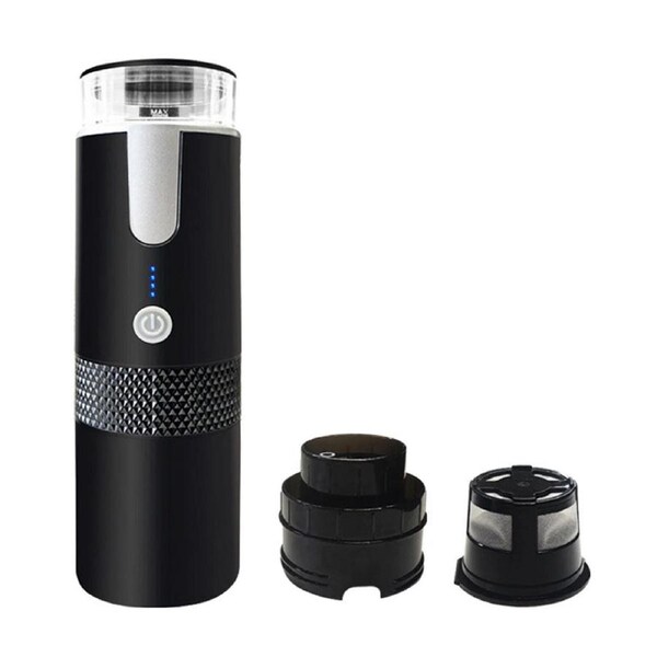 Portable Electric Espresso Maker with K Cup Capsules for Office Travel Camping