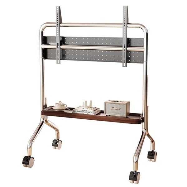 Studio One TV TROLLEY stand Mount Bracket Stainless Steel with Shelf 32 to 65 inch