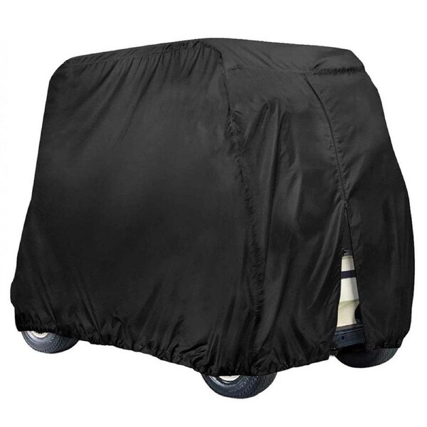 Golf Buggy Cart Cover 2 Passengers Waterproof Dust-proof Rain UV Protect Storage