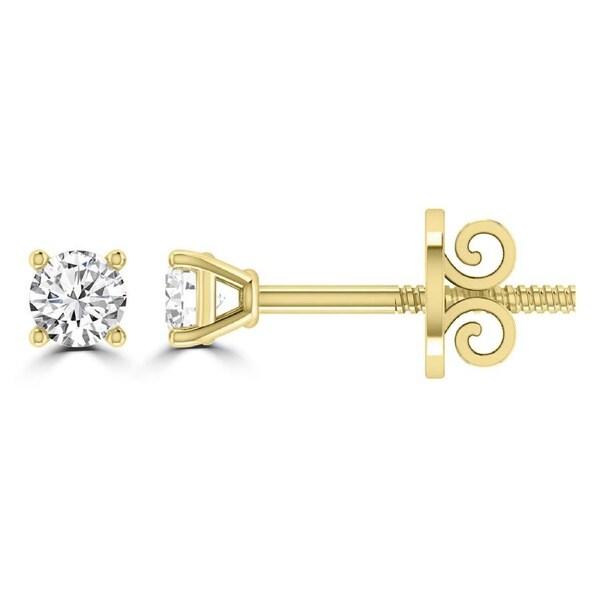 Diamond Stud Earrings with 0.75ct Diamonds in 18K Yellow Gold - 18YCE75