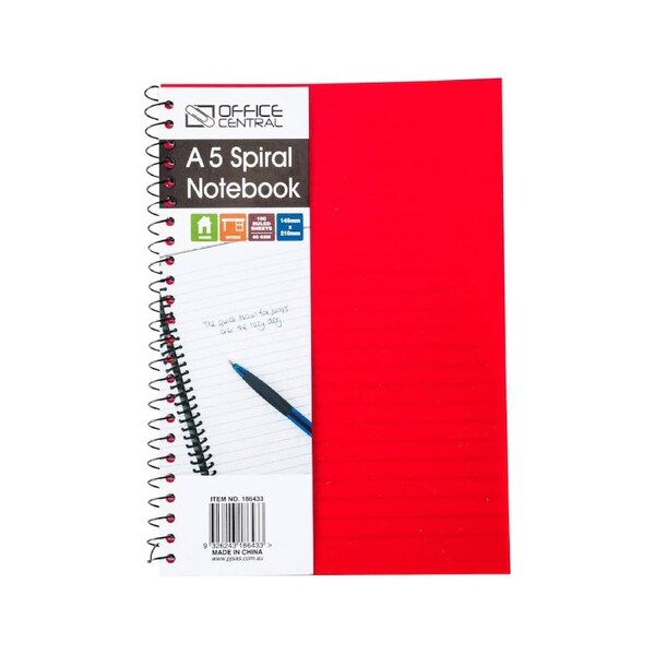 Ozoffer Spiral Notebooks Lined Sheets Study Office Travel Creative Writing A5 100pg