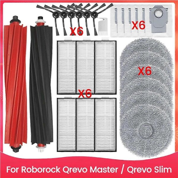 27PCS Brush Dust Bag Filter Set for Roborock Replacement Parts