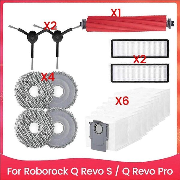 15PCS Replacement Kit for Roborock Q Revo S / Q Revo Pro Vacuum Parts