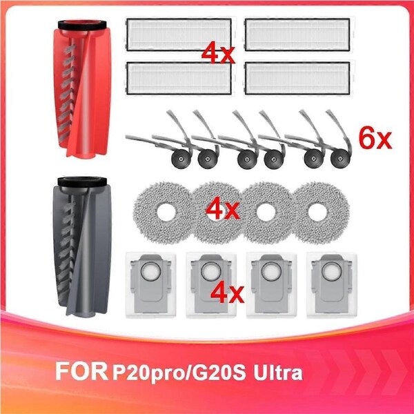 For Roborock Qrevo Curv/P20 Pro Main Roller Side Brush Hepa Filter