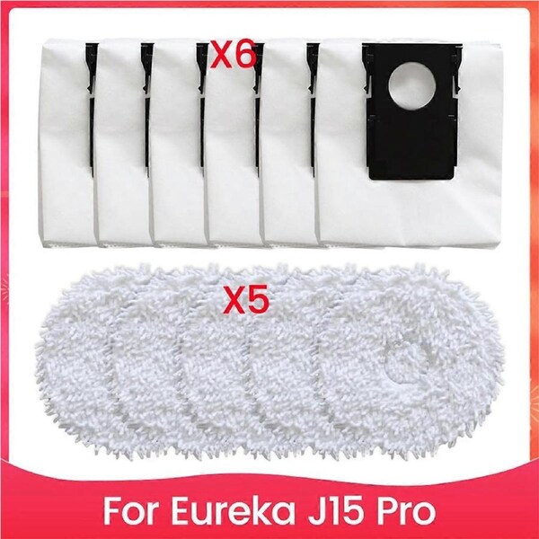 11PCS Dust Bag Mop Cloths for Eureka J15 Pro Vacuum Cleaner