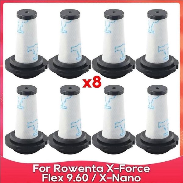 8pcs Washable Filter ZR009010 for Rowenta X-Force Vacuum Cleaner Part