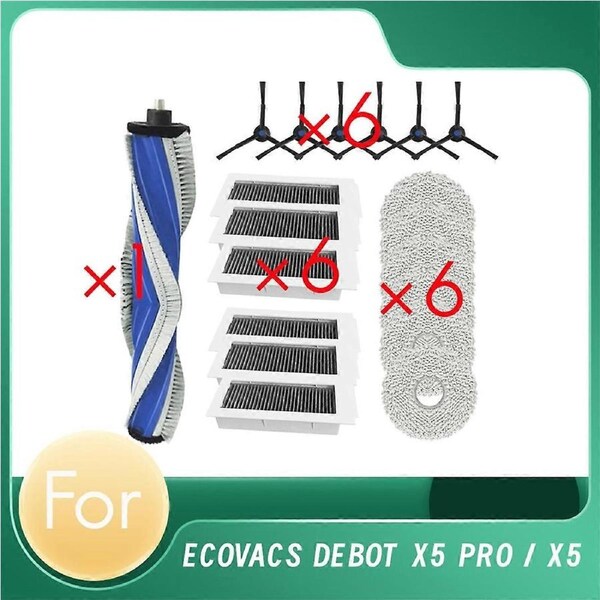 19 Pcs for Ecovacs X5 Pro Sweeping Robot Accessories Cleaner Parts