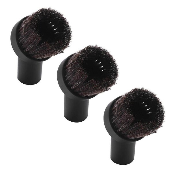 3X 32mm Dusting Brush Dust Tool Attachment for Vacuum Cleaner Round Horse Hair