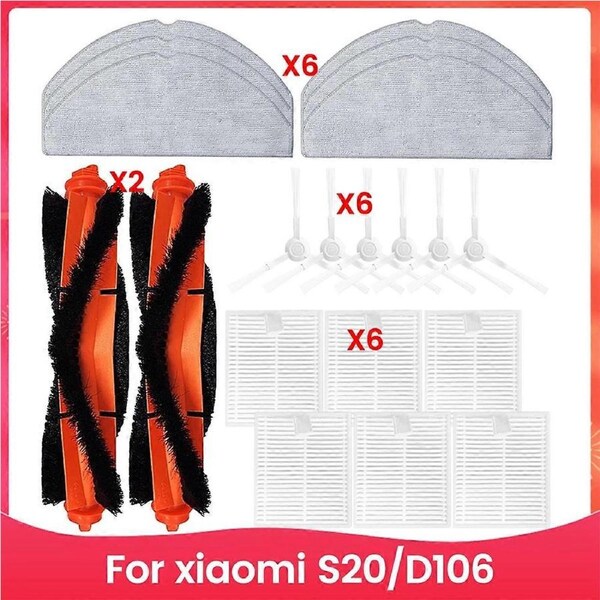 Replacement Kit Accessories for Xiaomi Robot Vacuum S20/D106 Parts