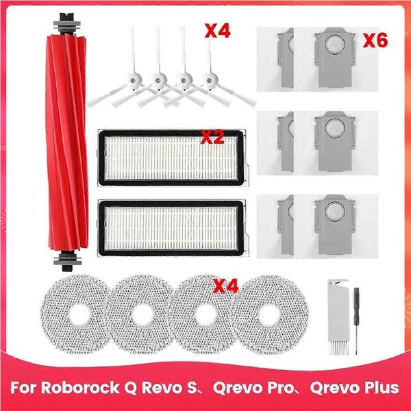 For Roborock Q Revo S, Qrevo Pro, Qrevo Plus Robot Vacuum Accessories
