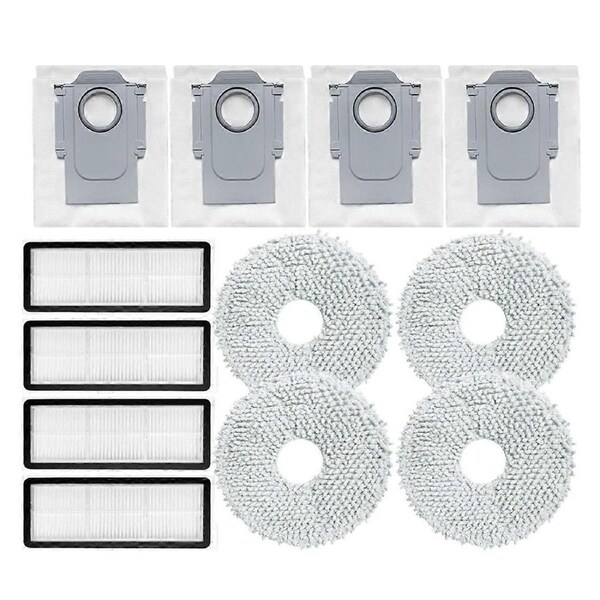 For Roborock Qrevo Curv Replacement HEPA Filter Mop Pad Dust Bags