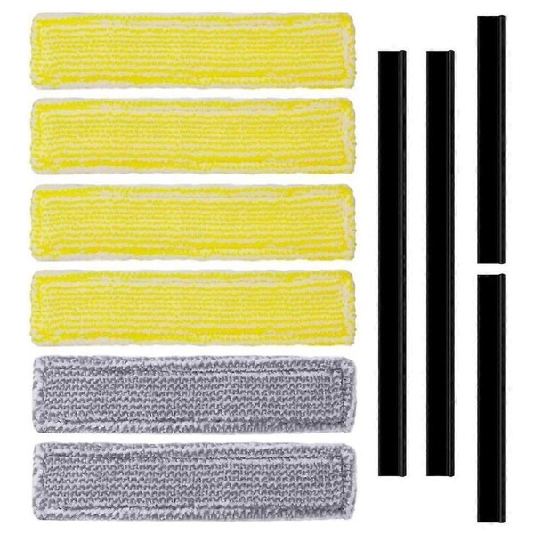 Window Vacuum Cleaner Accessories for Karcher WV1 WV2 WV5 Microfibre Mop Covers + Rubber Lip Puller Replacement Lips