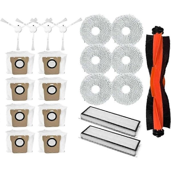 Replacement Parts for Xiaomi X20+/X10+/X20 Plus/X10 Plus Vacuum Cleaner Vacuum Brush HEPA Filter Mop Cloth Vacuum Bag
