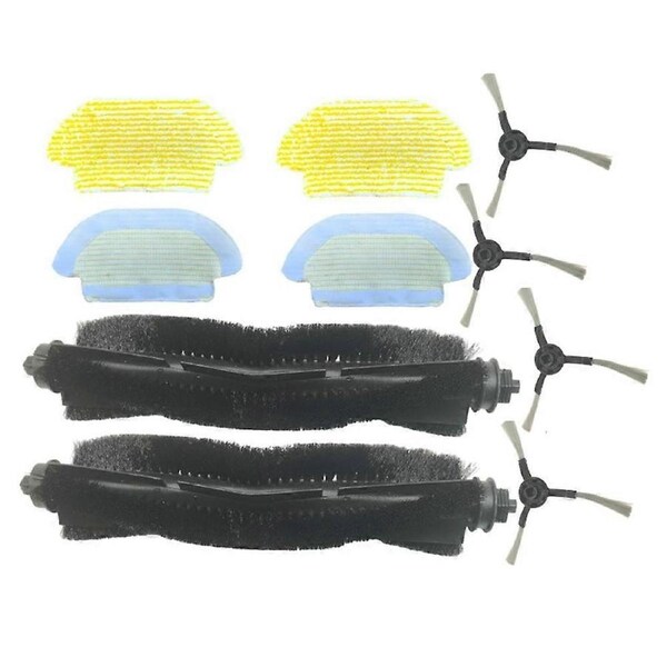 10PCS Main Brush Side Brushes Mop Cloths Replacement Parts for Karcher RCV3 Vacuum Cleaner Accessories