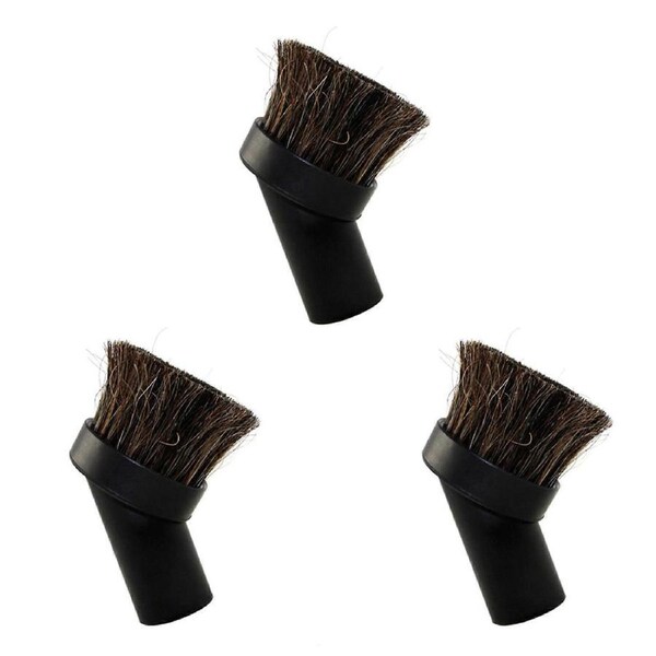 3pcs 36mm Head Brush Head Suction Head Mixed Horse Hair Round Brush for Midea Vacuum Cleaner Inner Diameter 32mm