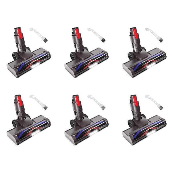 6X for V15 V8 V7 V10 V11 Vacuums Cleaners, Hardwood Floor Attachment, Soft Roller Brush Head with LED Light