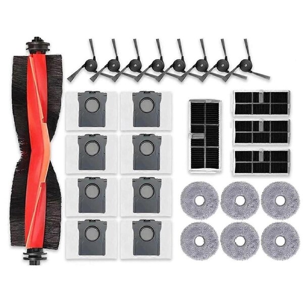 For Bot X40/X40 Pro Main Brush HEPA Filter Mop Pads Dust Bag