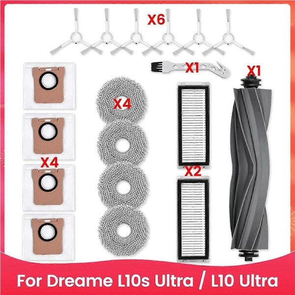 For Dreame L10s Ultra / L10 Ultra Main Side Brush Hepa Filters