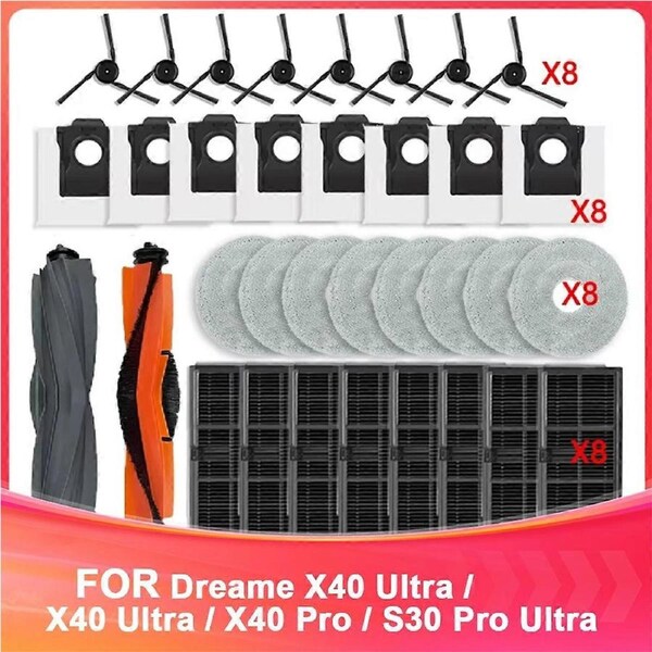 For Dreame X40 Ultra Vacuum Parts Main Roller Side Brush Filter