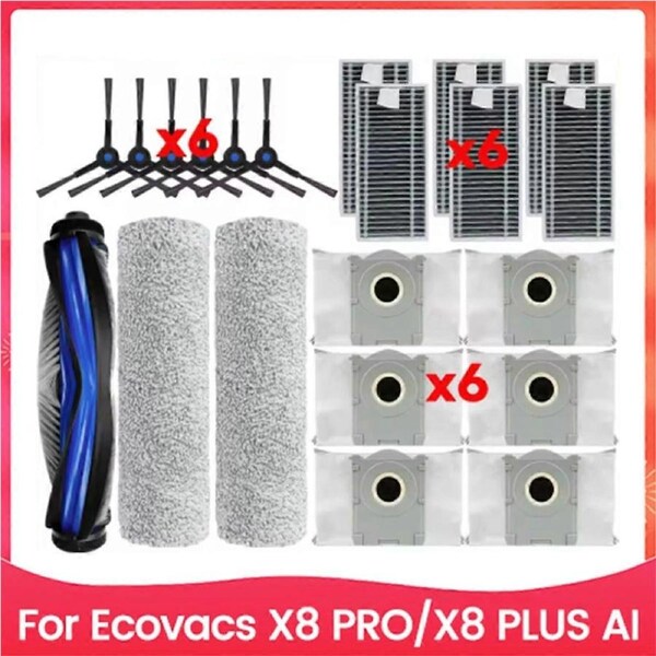21PCS for Ecovacs X8 PRO X8 PLUS AI Vacuum Cleaner Replacement Parts