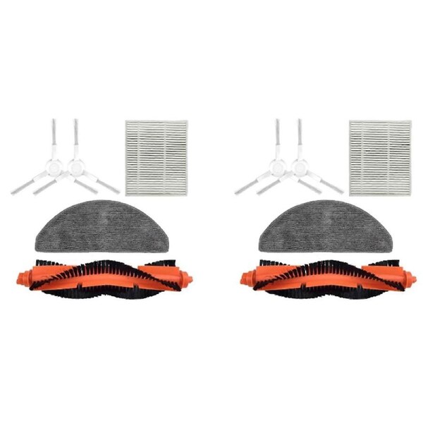 2 Set Replacement for Xiaomi Robot Vacuum E10 E12 B112 Sweeper Cleaner Main Side Brush Hepa Filter Mop Cloth Rags Spare