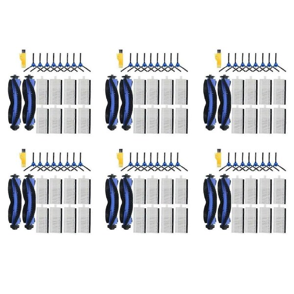 6set Replacement Part for Eufy RoboVac 11S, 15C, 30, 30C, 12, 35C, 25C, 15T Robotic Vacuums Cleaner Household Cleaning