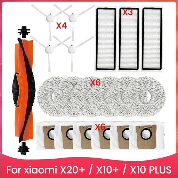 Accessories Kit for Robot Vacuum X20+ / X10+, Main Side Brush