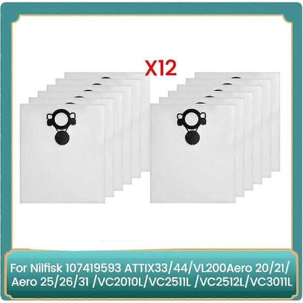 12pcs Dust Bags for 107419593 ATTIX33/44