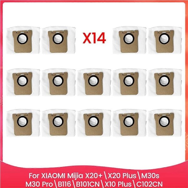 14PCS Dust Bag for X20+/X20 Plus/M30s Vacuum Cleaner