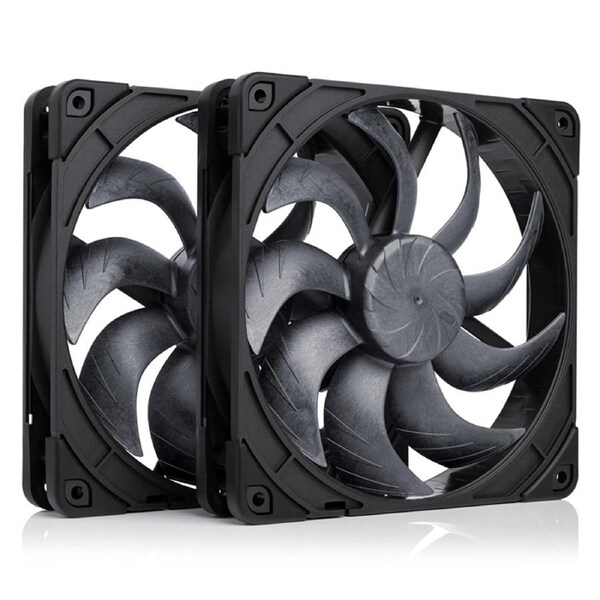 Noctua NF-A14x25 G2 140mm Sx2-PP PWM Fan - 2 Pack - Chromax.Black (NF-A14X25 G2 PWM SX2-PP-CH-BK)