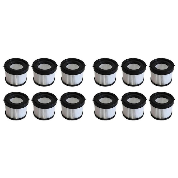 12Pcs HEPA Filters for DEWALT DCV501LN/DCV501HB Vacuum Cleaner Replacement Parts Washable Filter Household Cleaning