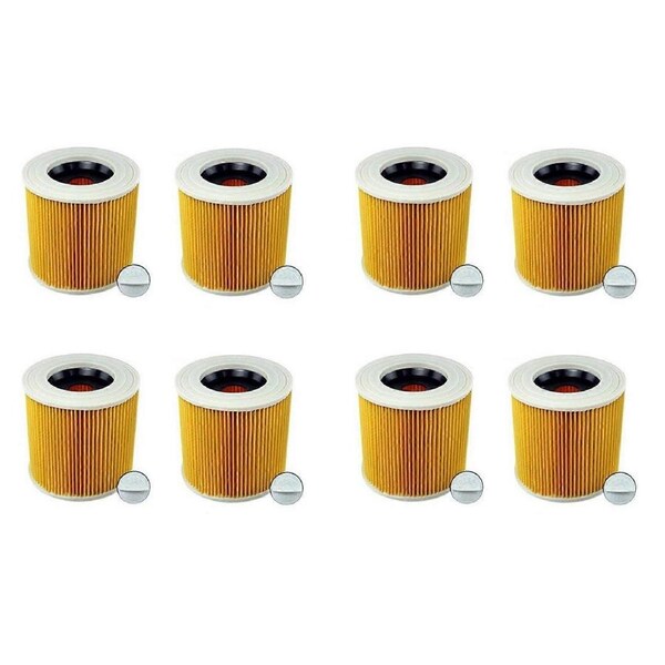 8 Pcs Cartridge Filter for Karcher Vacuum Cleaner WD3 Premium WD2 WD3 WD1 MV3 MV2 WD 3 P Extension Kit Against Fine Dust