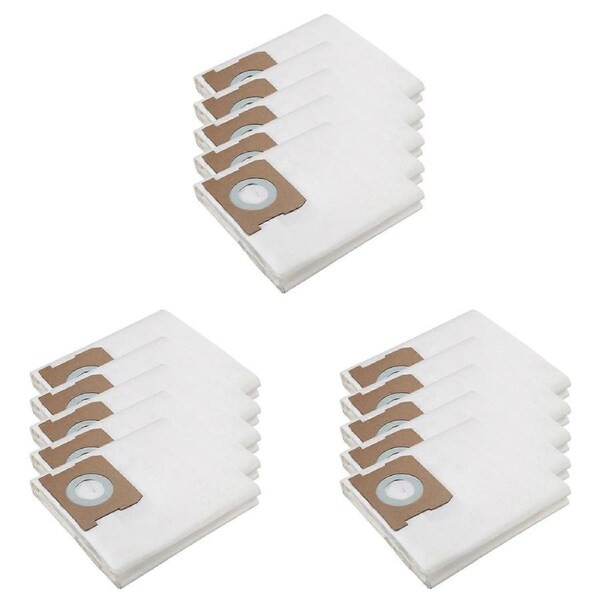 15PCS Vacuum Cleaner Dust Bags for Karcher WD1 Compact Battery Replaces 2.863-297.0 Sweper Dust Bin Replacement Parts
