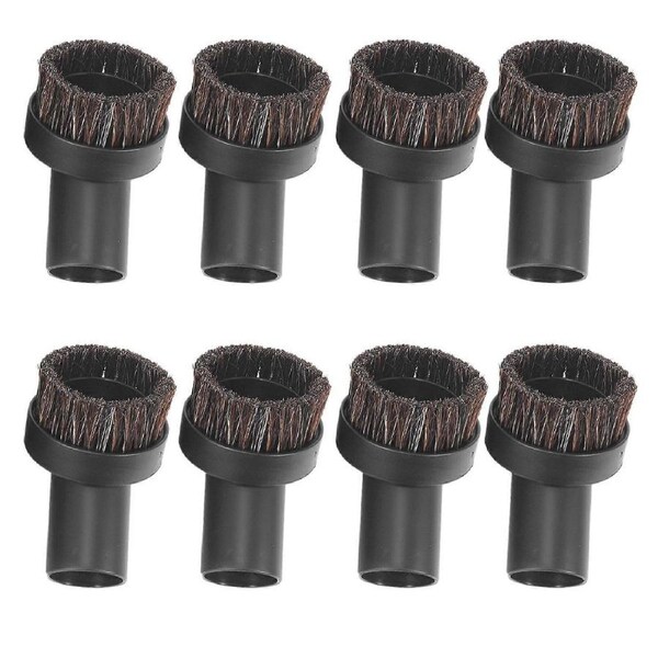 8 Pcs Horsehair Bristle Vacuum Cleaner Round Dusting Brush Replacement, Corner/Track Cleaning Tools,Inner Dia 32mm