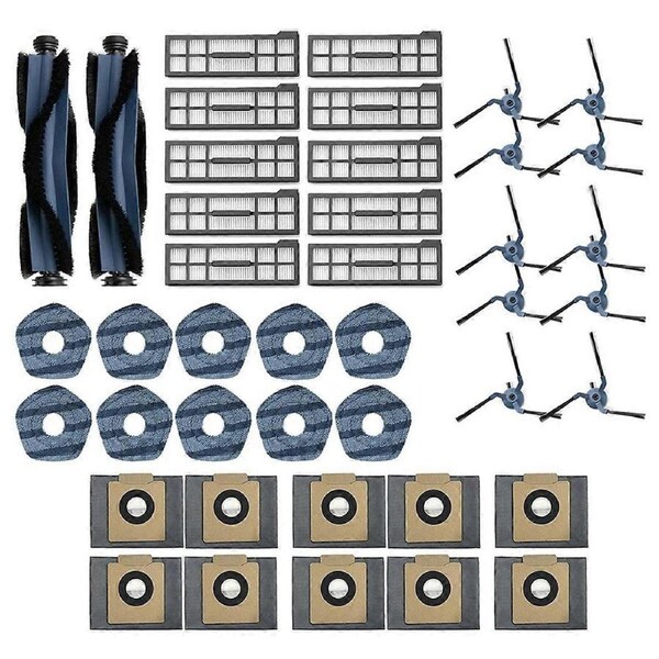 For X10 Pro Omni Roller Side Brush Filters Mop Cloth Dust Bags