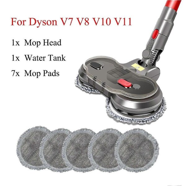 Electric Wet Dry Mopping Head for V7 V8 V10 V11 Cordless Vacuum Cleaner Accessories with Water Tank Mop Pads