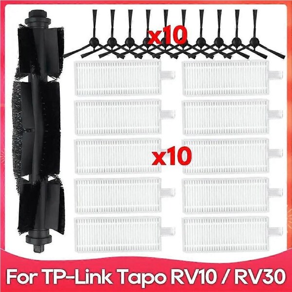 For TP-Link Tapo RV30 / RV30 Plus / RV10 / RV10 Plus / Homerun 2000 / 3000 Main Side Brush Filter Part Accessory