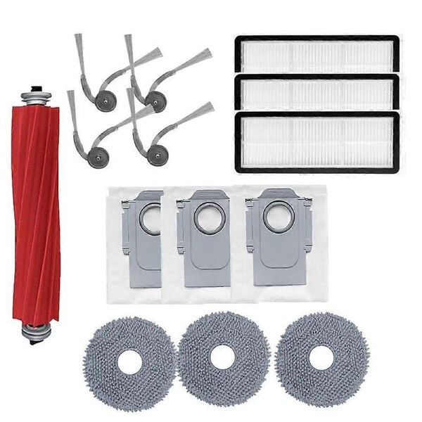 14PCS for Roborock QV 35A/QR 798 Vacuum Cleaner Accessories Main Brush Dust Bag Side Brush HEPA Filter Mop Cloth